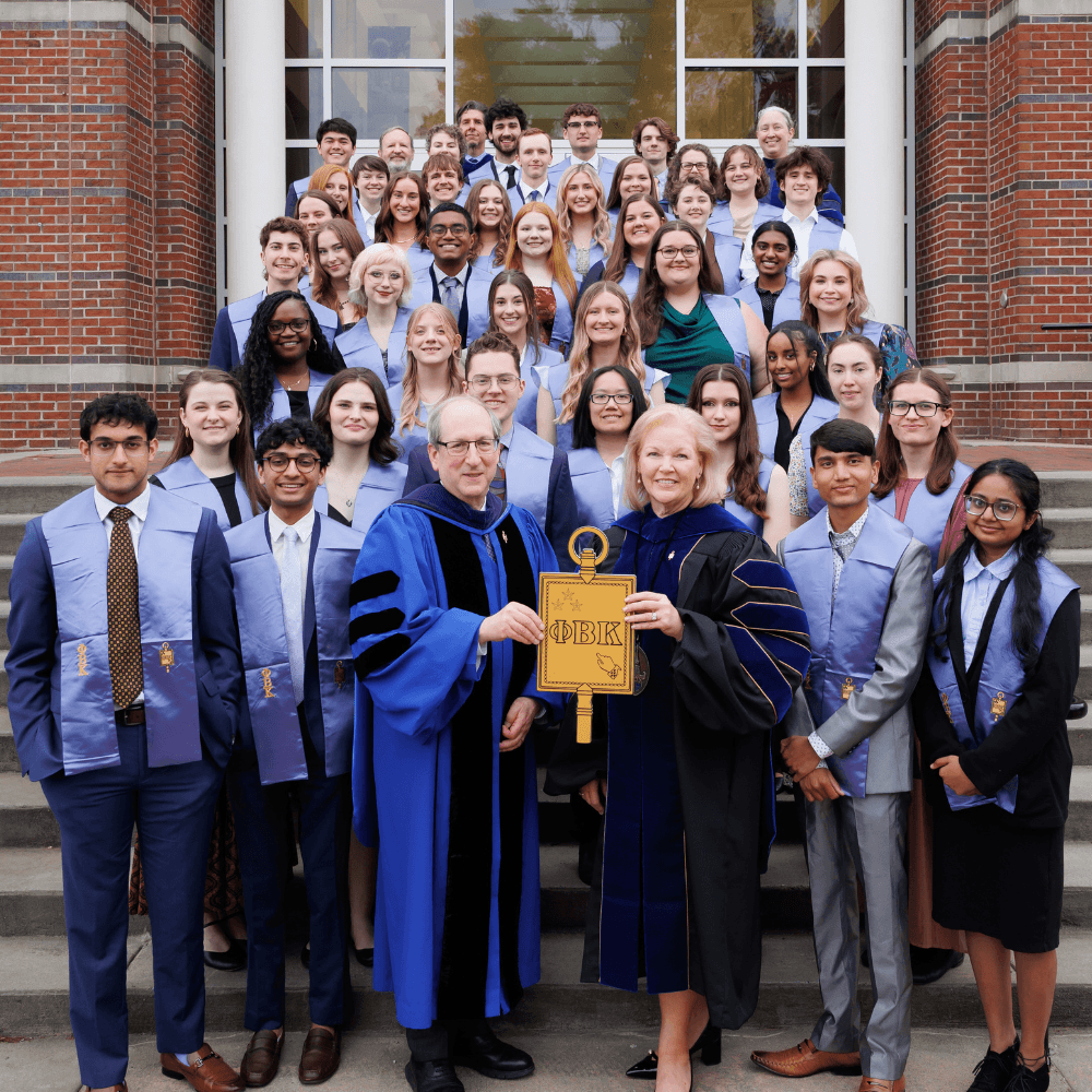 Secretary Lawrence with students at Mercer University.